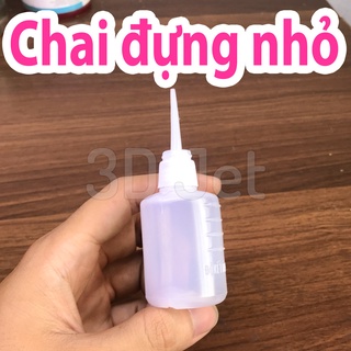 Chai Đựng nhỏ , chai không , lọ không , đựng dầu nhớt , đựng keo 502 , chai triết keo 502