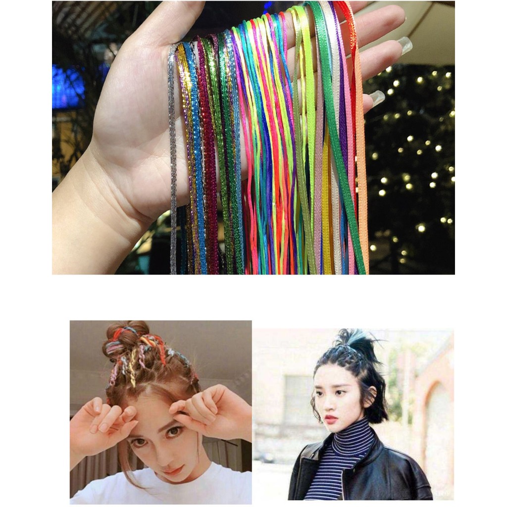 Phụ Kiện Tóc MALANO Set 6 Dây Tết Tóc Hàn Quốc Hair Wrap Bohemian Nhiều Màu Xinh Xắn Cho Nữ FAH-001231