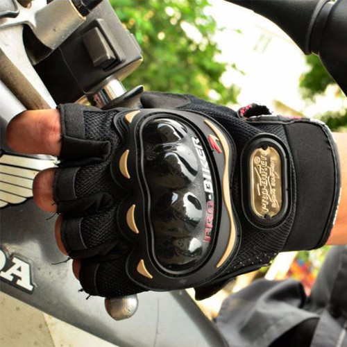 Găng tay  đi phượt, găng tay xe máy Probiker Cụt Ngón có gù nhựa