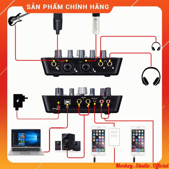 Soundcard ICON UPOD PRO ️⚡BH 1 NĂM⚡ Dùng Thu Âm Hát Livestream Âm Thanh Stereo 2 Kênh Sống Động Cực Hay