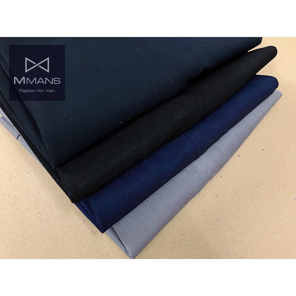 Quần âu nam MMANS đen chất vải 79 xịn, đường may chuẩn, kiểu dáng body hàn quốc | BigBuy360 - bigbuy360.vn