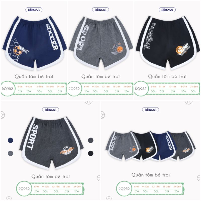 QUẦN TÔM BÉ TRAI CHO BÉ  TỪ 6 -36 THÁNG DOKMA