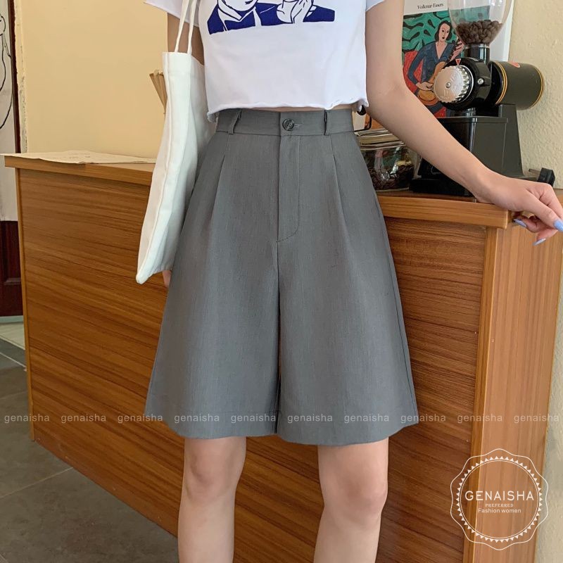 Quần Dài Lưng Cao Màu Trơn Kiểu Dáng Đơn Giản Thanh Lịch | BigBuy360 - bigbuy360.vn