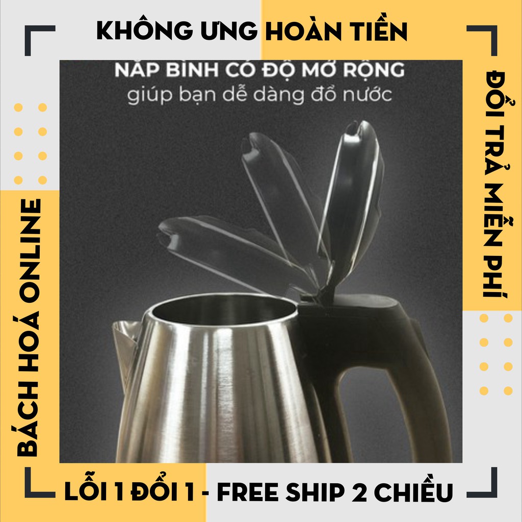 [Hàng Loại 1] Ấm siêu tốc inox dung tích 1.8L Naga NAG0312