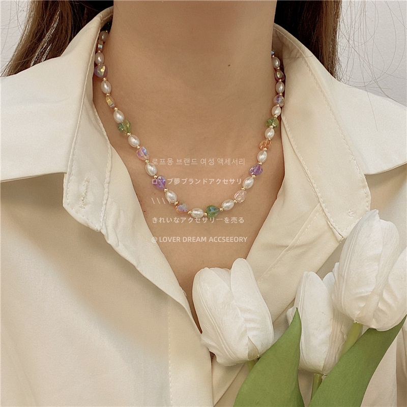 Vòng Cổ Xương Quai Xanh Ngọc Trai Phát Sáng Phong Cách Ngọt Ngào Dễ Thương Phong Cách Hàn Quốc Cho Nữ