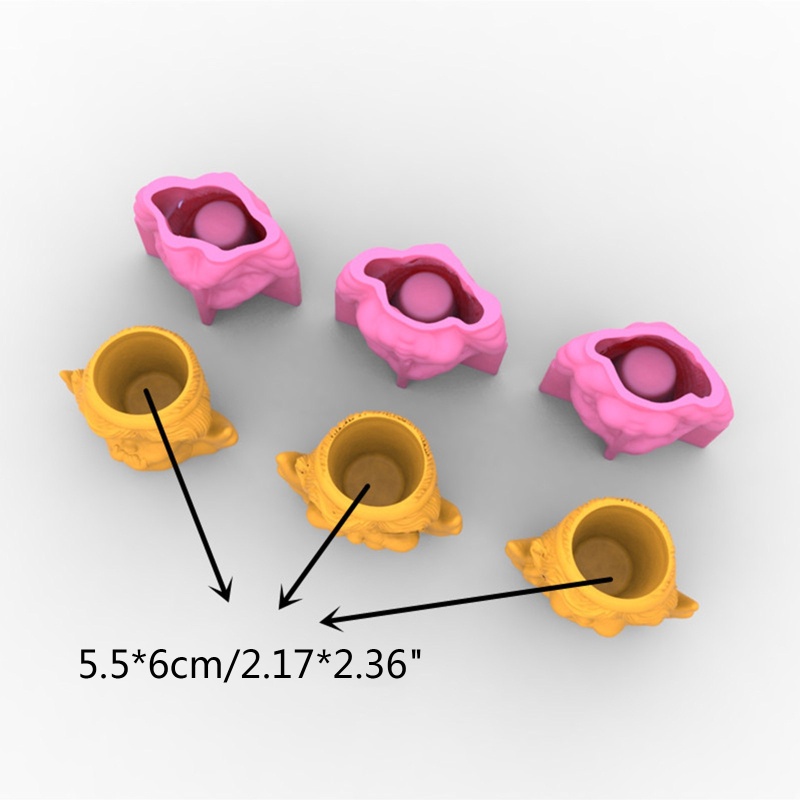 Khuôn Silicone Làm Chậu Hoa / Chậu Cây Mọng Nước Diy
