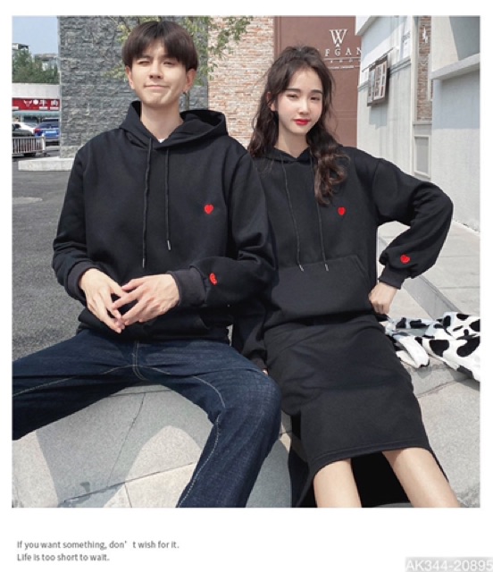 Áo Khoác Hoodie Nỉ Nam Nữ Form Rộng Chất Nỉ Bông Dày Dặn Siêu Đẹp Áo Hoodie Đôi Thêu TIM ĐÔI - AK3344 | BigBuy360 - bigbuy360.vn