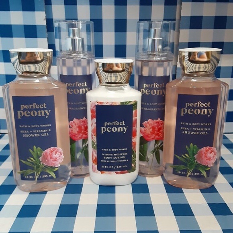 NEW 2020 | PERFECT PEONY | Bộ Sản Phẩm Gel Tắm -  Dưỡng Thể - Xịt Thơm Toàn Thân Bath &amp; Body Works