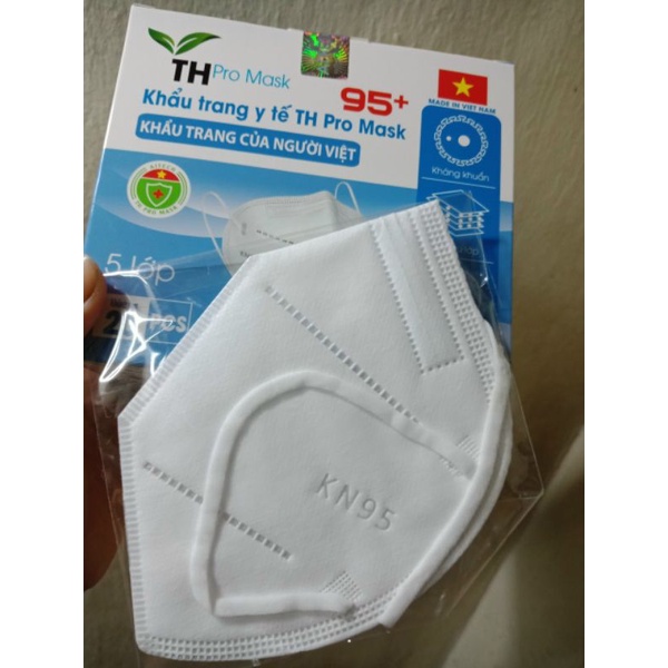 Khẩu trang TH Pro mask N95+ 5 lớp KHÔNG van (1 hộp 20 cái)