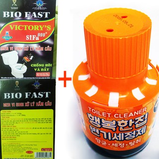 Combo 4 món Vệ sinh nhà cửa - bột thông - Men vi sinh xử lý hầm cầu - chống hôi Sifa