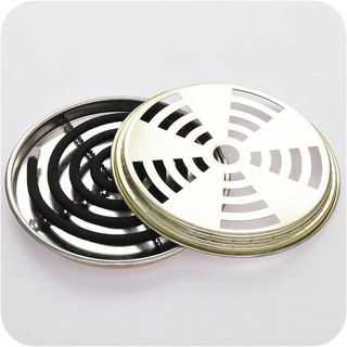 Hộp đựng nhang muỗi bằng thép không gỉ, khay đựng nhang muỗi có nắp đậy an toàn