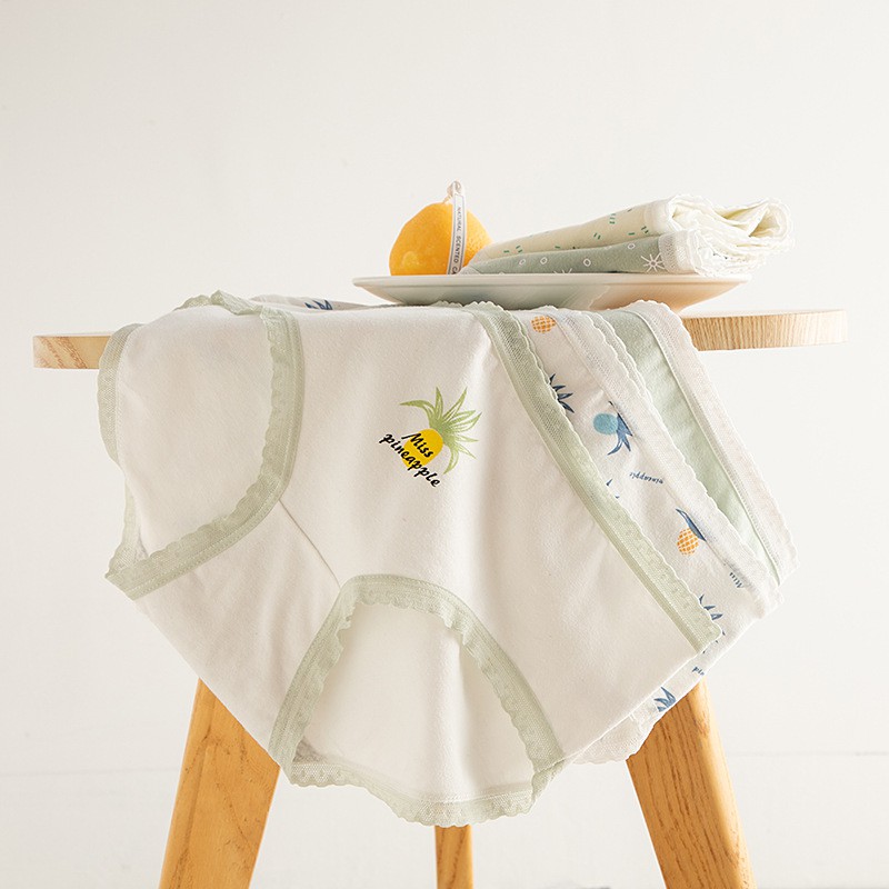Quần lót nữ hình quả dứa dễ thương, quần lót cotton xuất Nhật QL18 | BigBuy360 - bigbuy360.vn