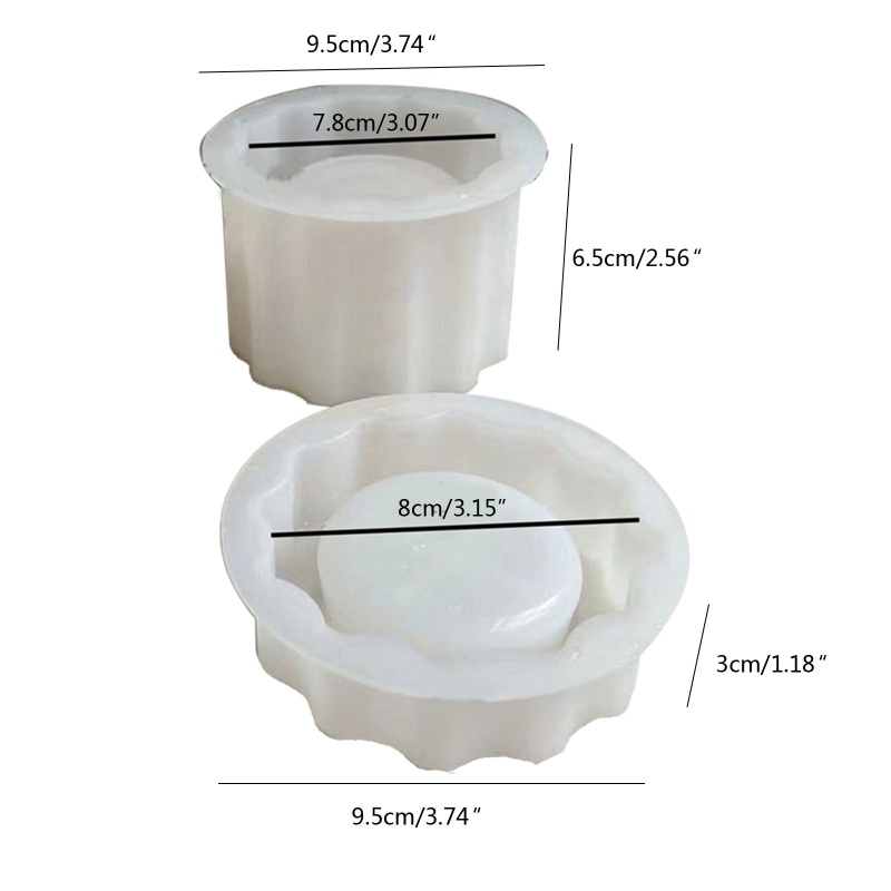 Khuôn Silicone Làm Hộp Nhựa Resin Đựng Trang Sức Có Nắp Đậy