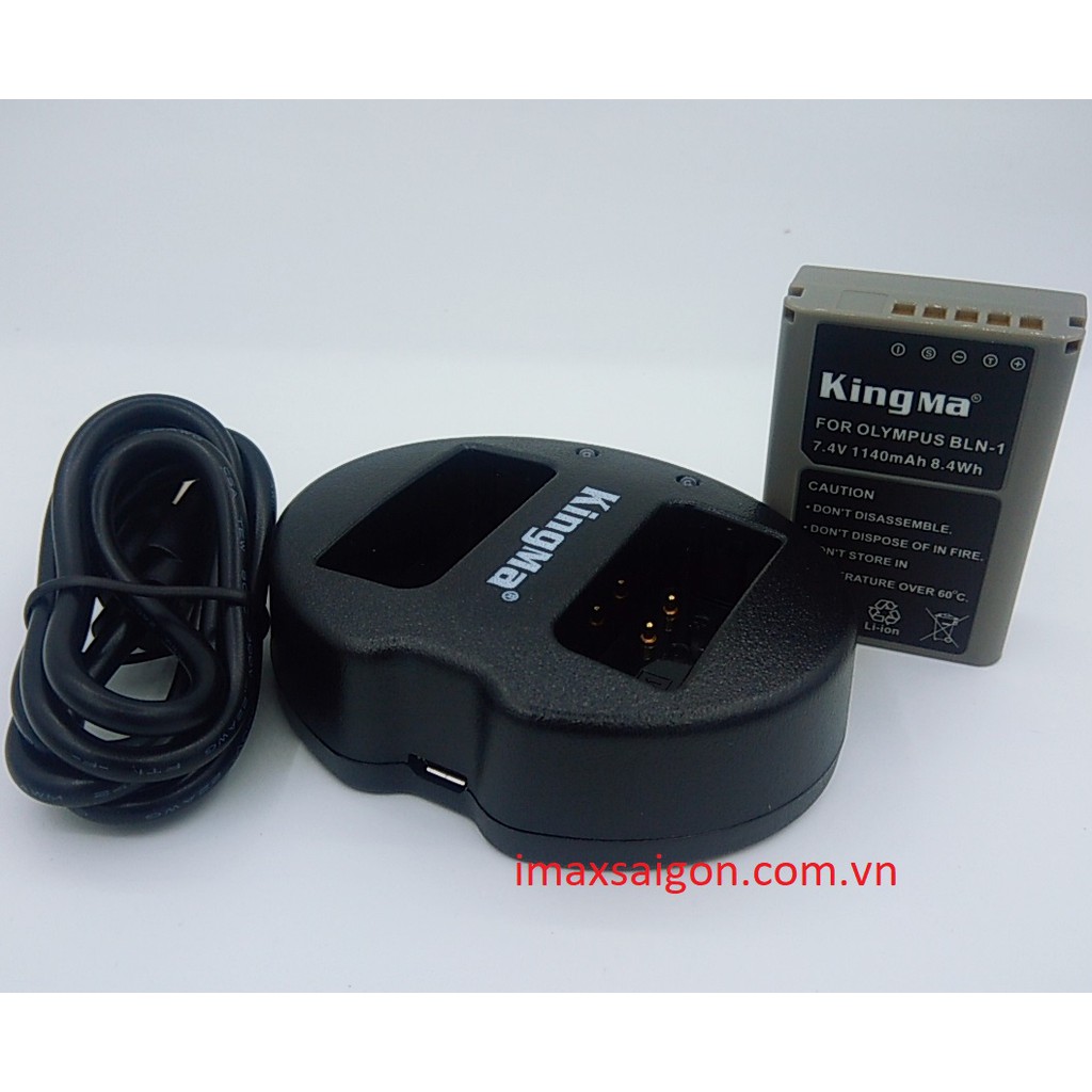 1 PIN 1 SẠC MÁY ẢNH KINGMA thay thế cho OLYMPUS BLN-1