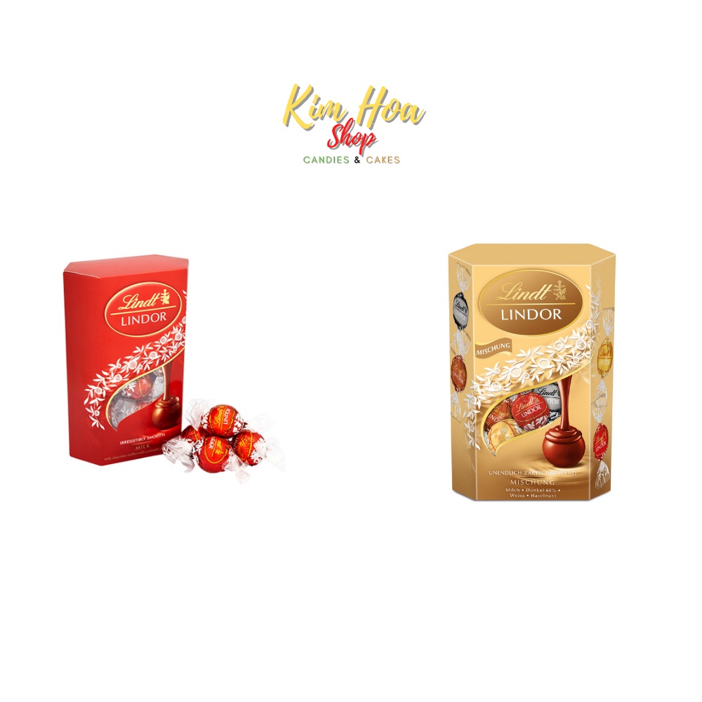 Tổng hợp Sô-Cô-La có nhân Lindt Chocolate Lindt Fioretto & Lindt Napolitans & Lindt Lindor MADE IN GERMANY