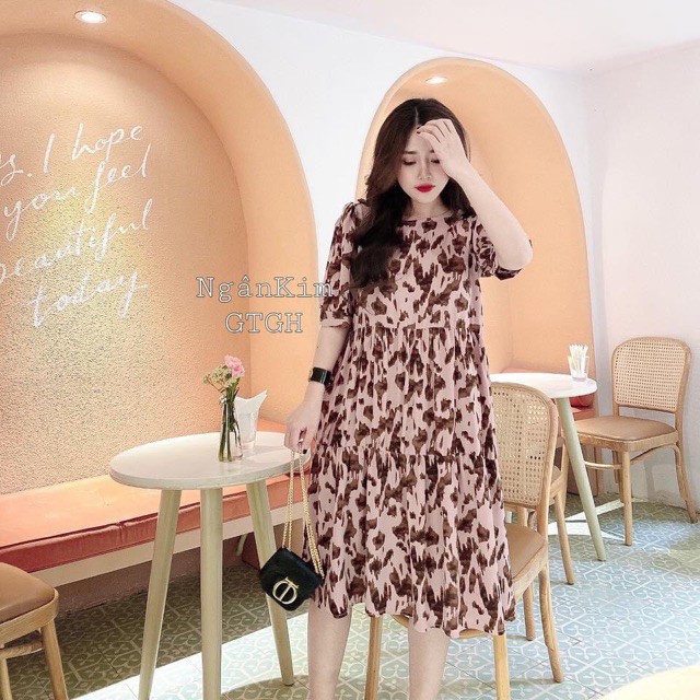 [Xả kho] Váy bầu đầm bầu chất von thái, mát, mềm, mịn💕from to 70kg vẫn mặc đc💕free size 💕cam kết y hình