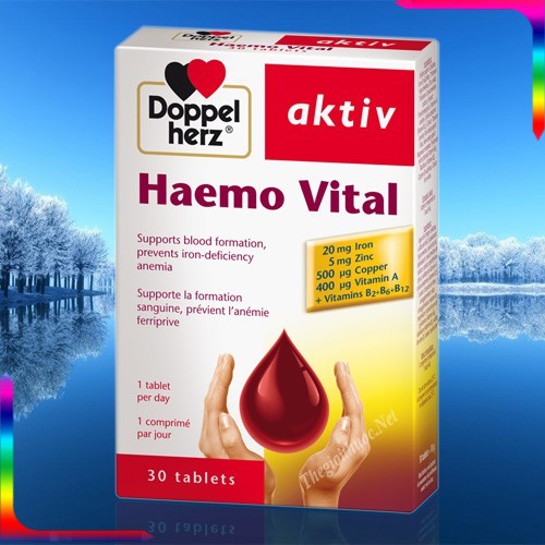 ✅ [CHÍNH HÃNG] Haemo Vital Aktiv Doppelherz – Bổ sung sắt, ngừa thiếu máu do thiếu sắt, tốt cho phụ nữ mang thai