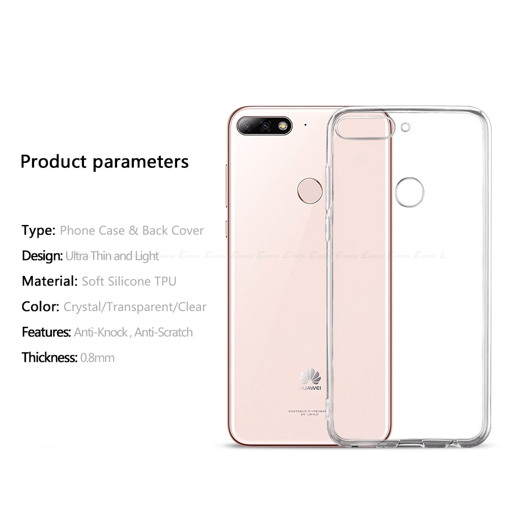 Ốp điện thoại TPU mềm trong suốt cho Huawei Y5P Y6P Y7P Y8P Y9 Y7 Y6Prime Pro 2018 2019 P20 P30 Lite Nova 3i 2i 7i 5T 2