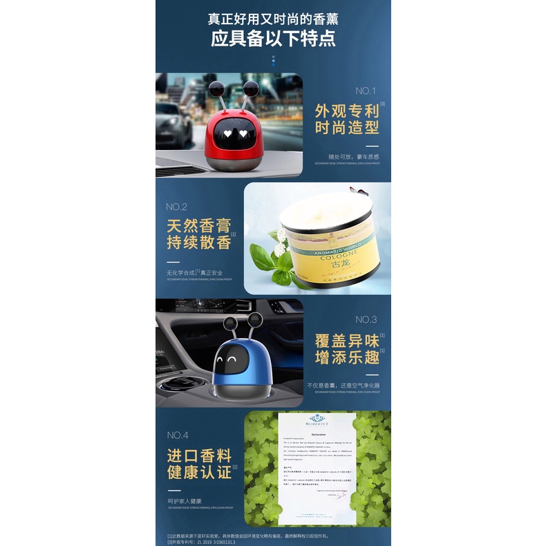 Mới Phụ Kiện Khuếch Tán Tinh Dầu Thơm Hình Robot Trang Trí Bảng Điều Khiển Xe Hơi