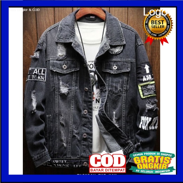 Áo Khoác Jean Thiết Kế Mới Nhất Cho Nam Mẫu Mới Nhất jumbo levis Guy Pay On The Spot