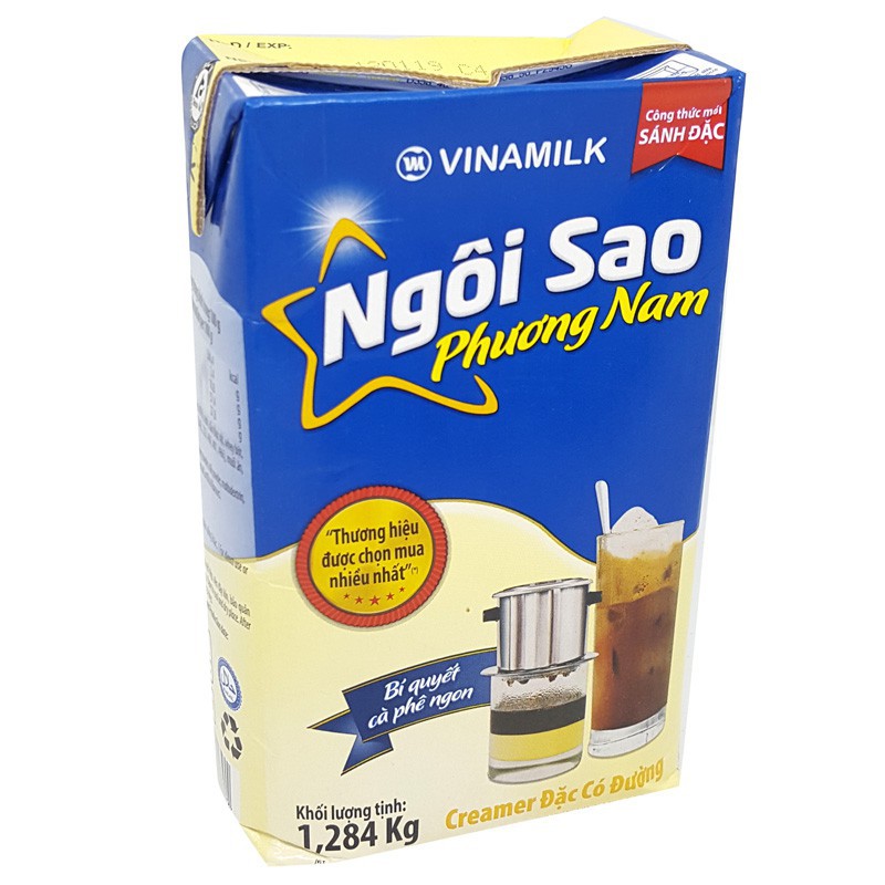 [QUÁN CÀ PHÊ] Sữa Đặc Ngôi Sao Phương Nam Hộp Giấy Hộp 1.2kg.