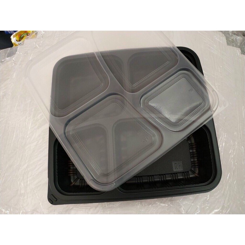 Hộp nhựa đựng cơm HT26 - Hộp đựng cơm 4 ngăn - 50 hộp | BigBuy360 - bigbuy360.vn