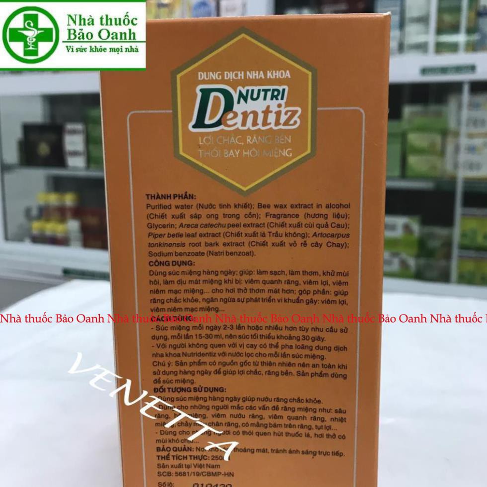 Nước Súc Miệng Nutridentiz - Giúp Răng Chắc Khỏe,Hết Viêm Lợi,Chảy Máu Chân Răng