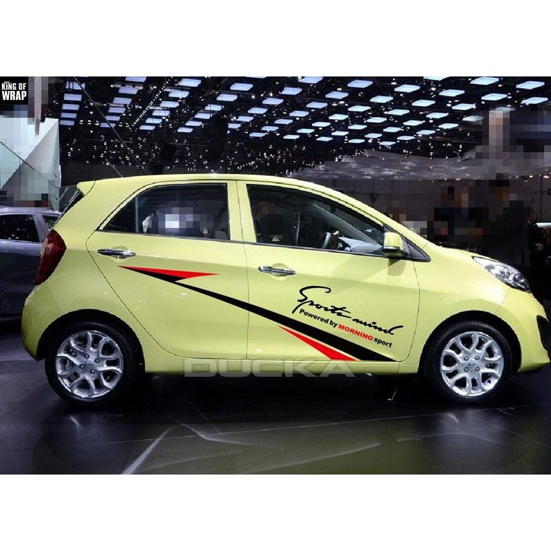 Decal tem sườn xe KIA morning - Decal cao cấp chính hãng 3 lớp