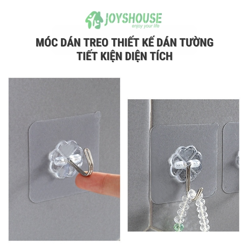 Móc dán tường chịu lực siêu dính trong suốt 6x6cm JOYSHOUSE