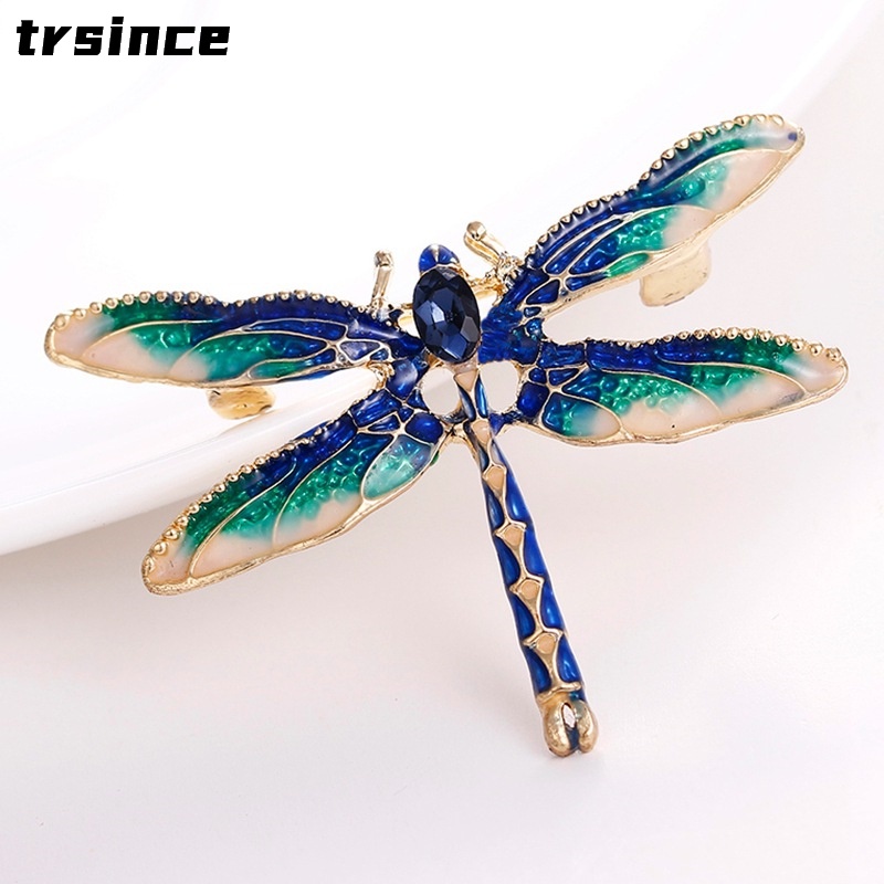 Ghim Cài Áo Hình Chuồn Chuồn Tráng Men Mới