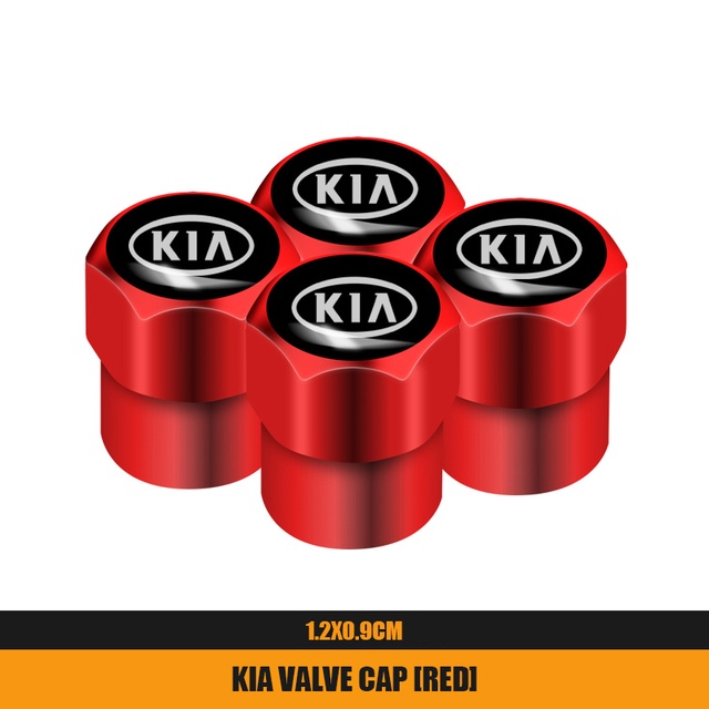 Set 4 nắp đậy van bánh xe hơi Kia Morning Seltos K3 Carens Forte Cerato Soluto
