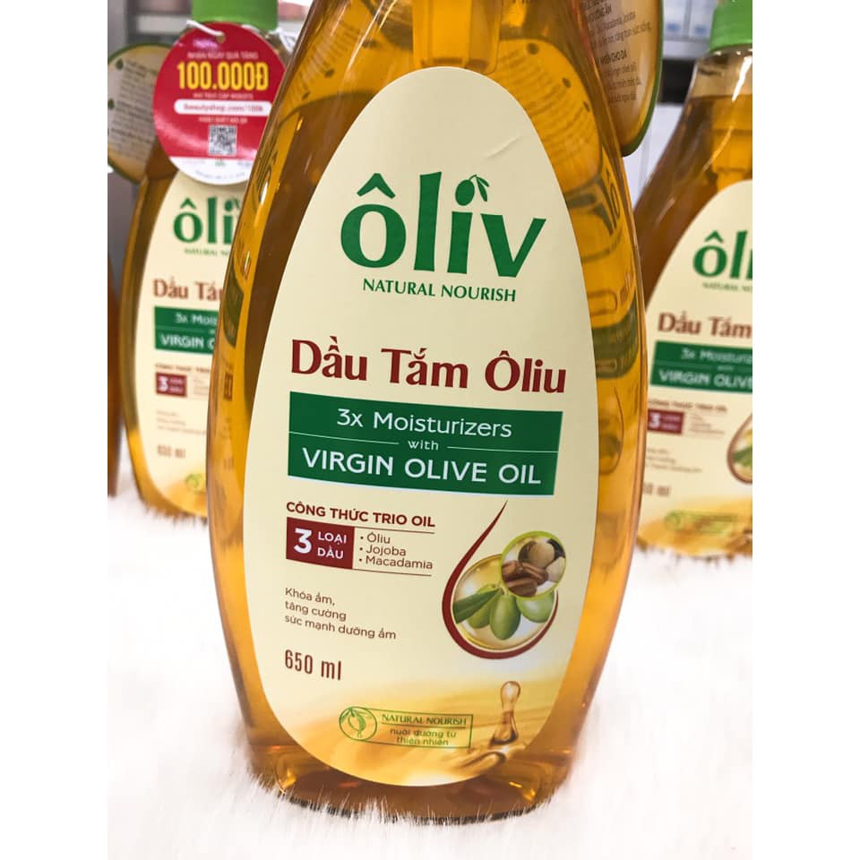 lô hàng nhanh (650ml) Dầu Tắm Dưỡng Da Ôliv Virgin Olive Oil