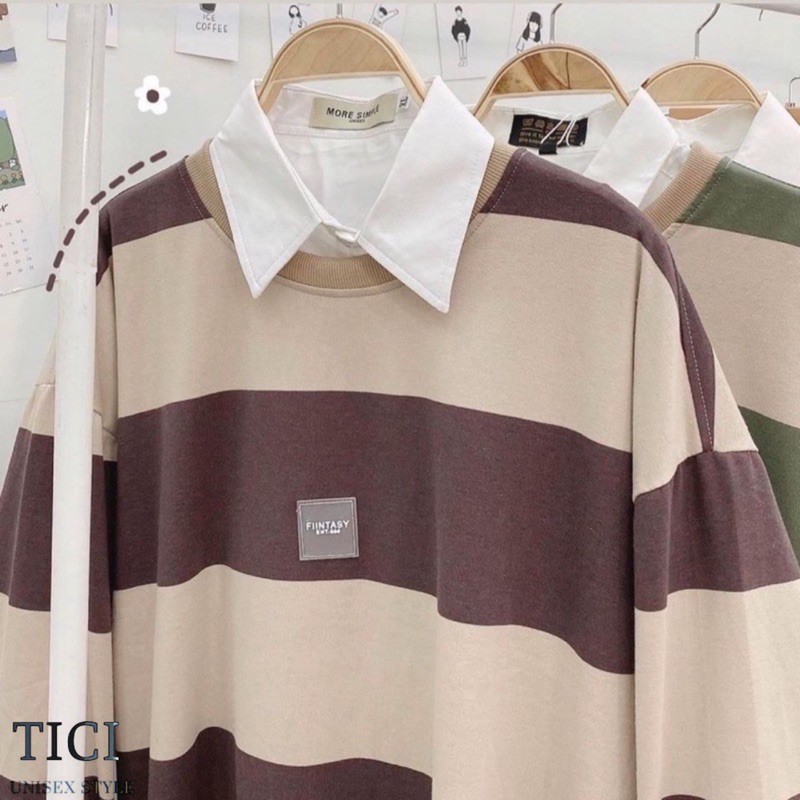 Áo SWEATER Sọc LOGO với 2 Màu Siêu HOT❤️( Hình thật 100% ,chất Cotton Mềm Mịn )[FREESHIP]❤️ | BigBuy360 - bigbuy360.vn