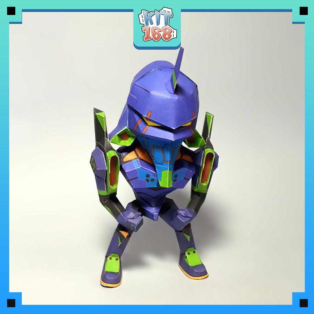 Mô hình giấy Anime Game Robot Gundam SD Unit-01 - Neon Genesis Evangelion