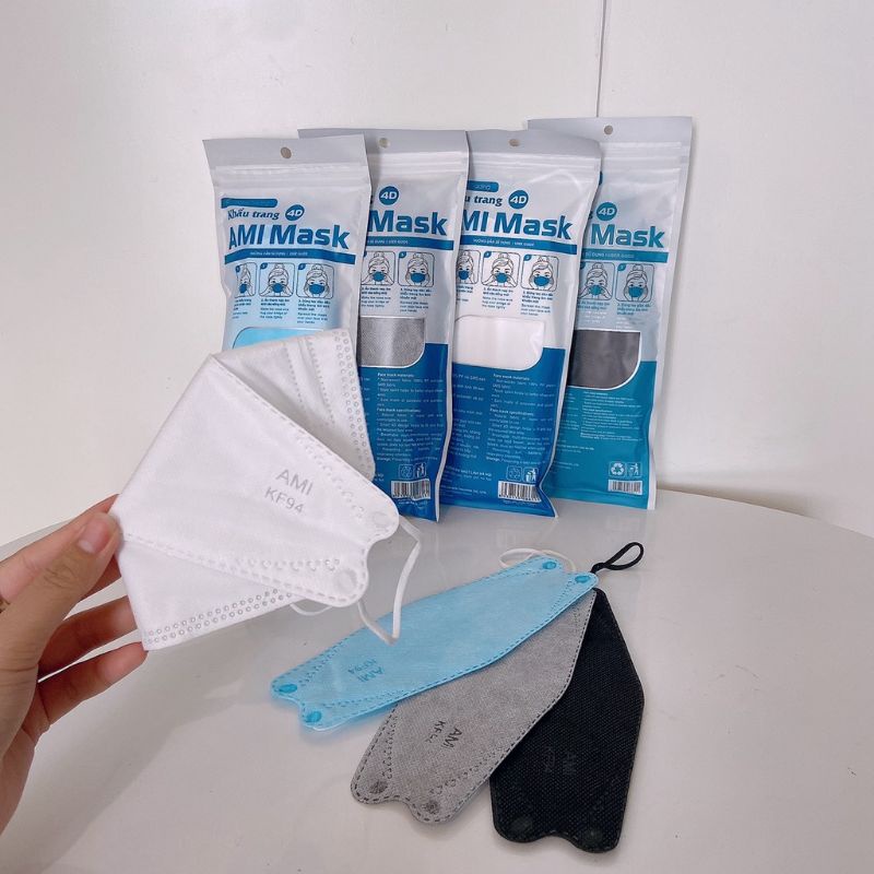 01 thùng 300 cái khẩu trang y tế 4D KF94 công nghệ Hàn Quốc