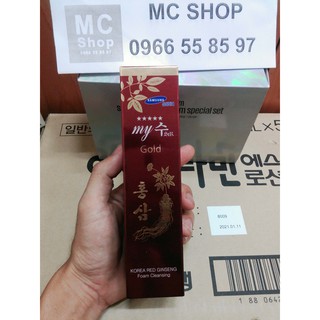 Sữa rữa mặt sâm my gold red ginseng foam cleansing hàn quốc 130ml