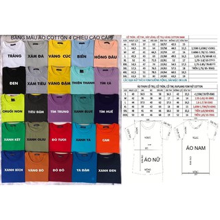 Áo thun cổ tròn cotton 100% co giản 4chieu