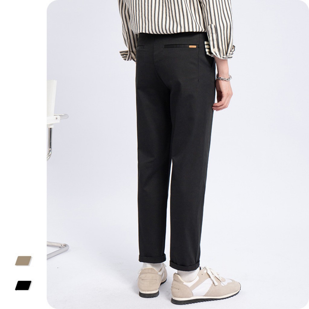 Quần kaki nam cạp chun ống suông Hàn quốc vải co giãn mềm mại thương hiệu JBAGY - JD0102