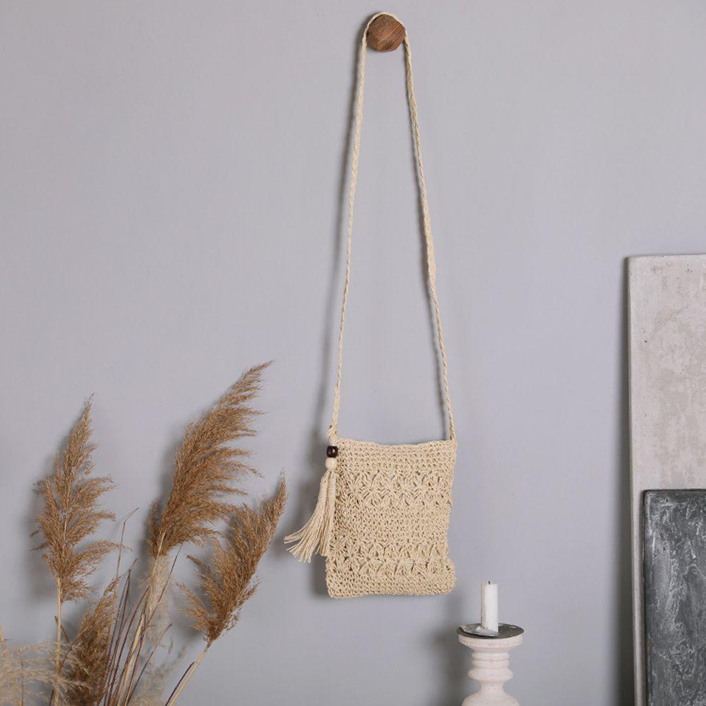 Túi Cói Đeo Chéo Mini Phong Cách Boho Thời Trang Đi Biển Cho Nữ