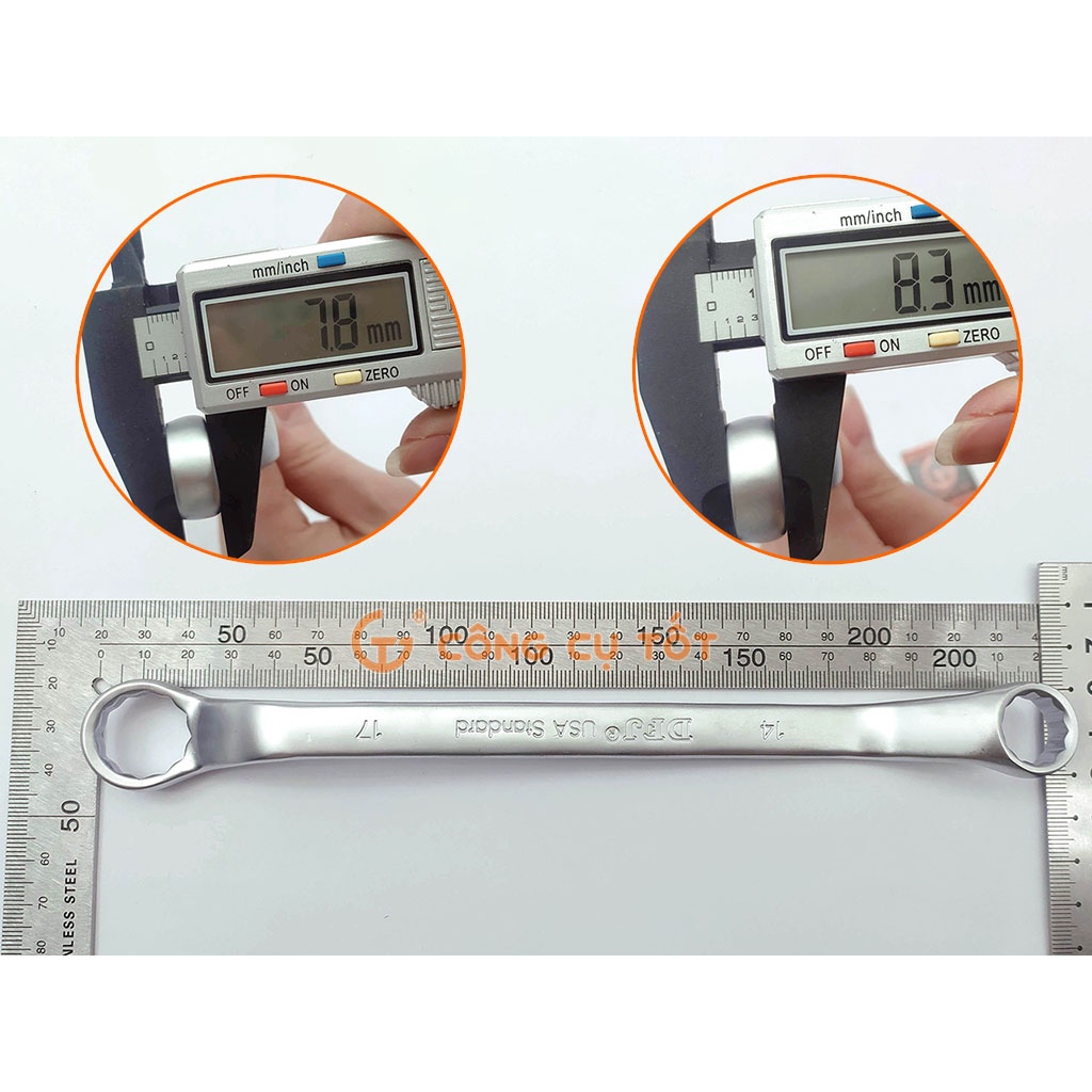 Cờ lê 2 đầu vòng bằng thép rèn dập nóng DFJ