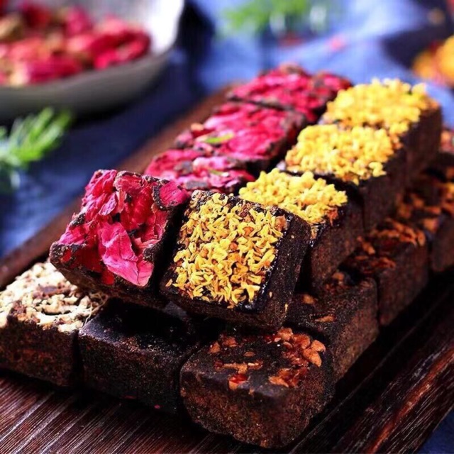 Trà đường đỏ đường nâu Vân Nam Trung Quốc mix 8 vị