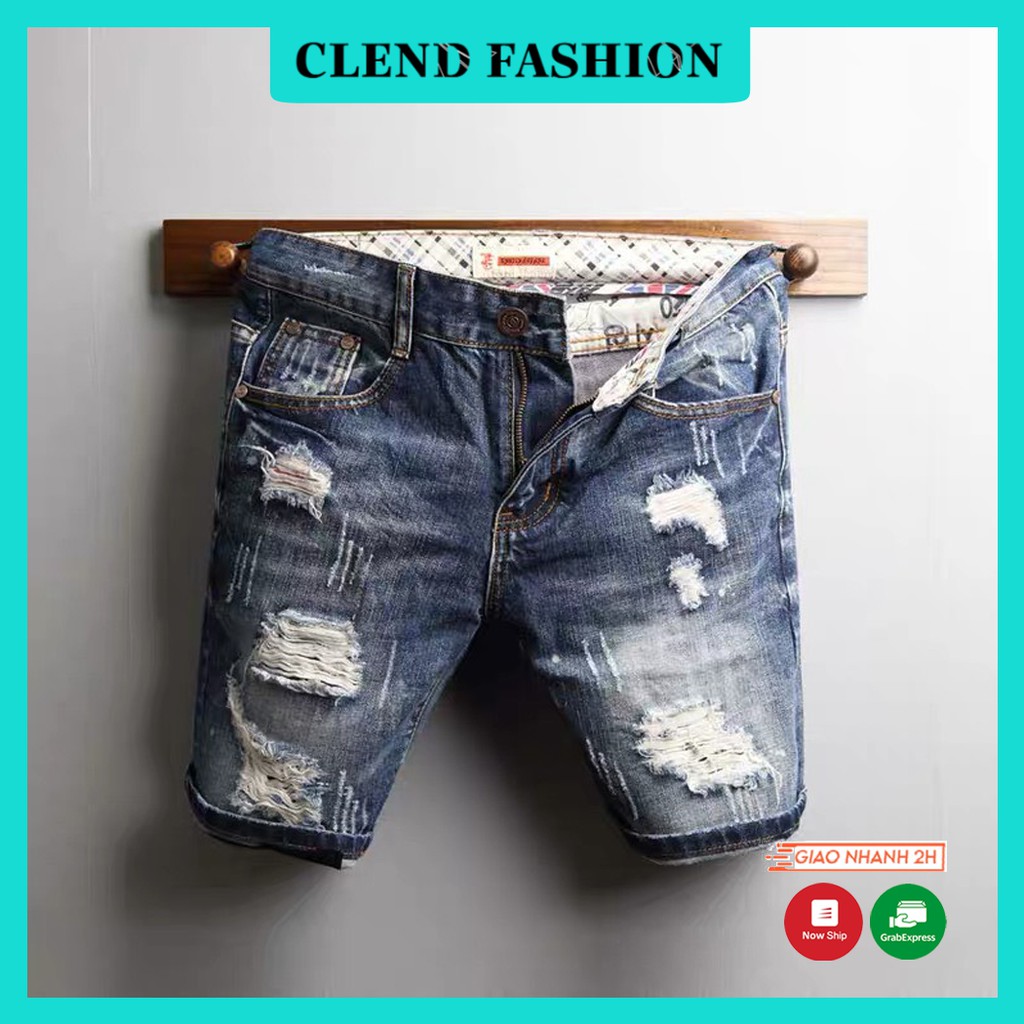 Quần Short , Quần Sọt Jean Nam Clend Fashion Chất Liệu Demin Co giãn Thoáng Mát Thời Trang Cao Cấp KV91