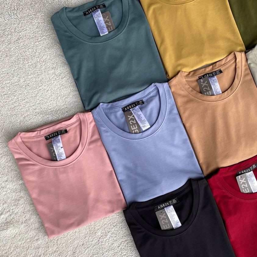 Áo Thun Trơn Nam Nữ Unisex VNXK Hiệu AGE2X Hàng Gốc CHÍNH HÃNG Đủ Màu .