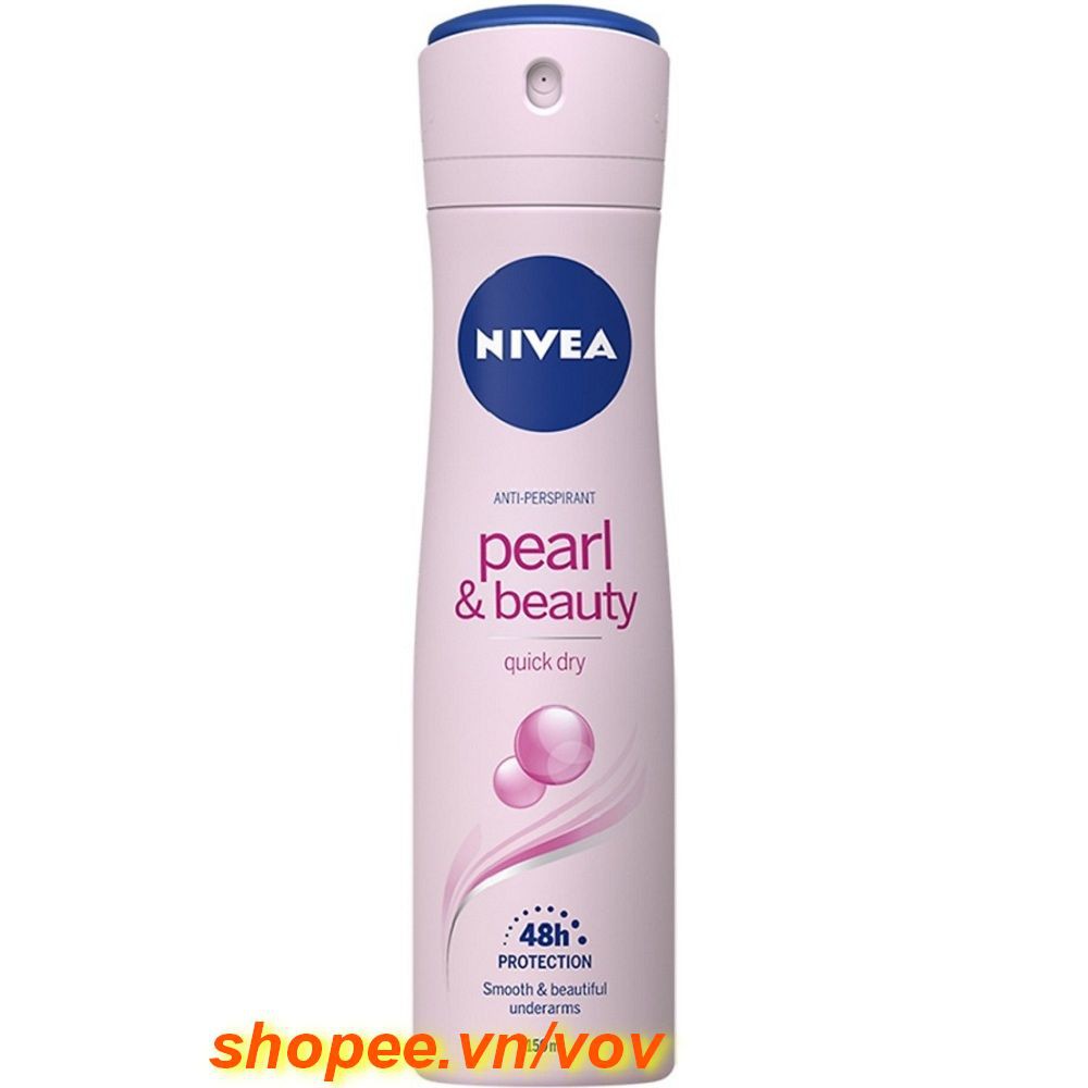 Xịt Ngăn Mùi Nữ Nivea 150ml Pearl & Beauty (mẫu mới) 100% chính hãng. vov cung cấp và bảo trợ.