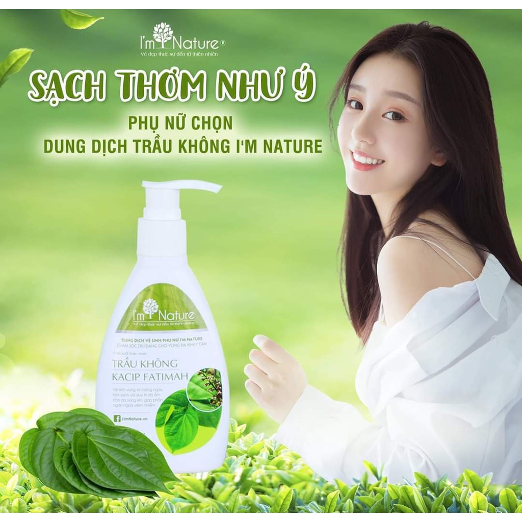 Dung Dịch Vệ Sinh Phụ Nữ Trầu Không I'm Nature 150ml Chính Hãng Công Ty