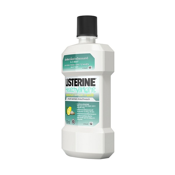 Nước súc miệng Listerine giúp răng trắng sáng Healthy bright 750ml