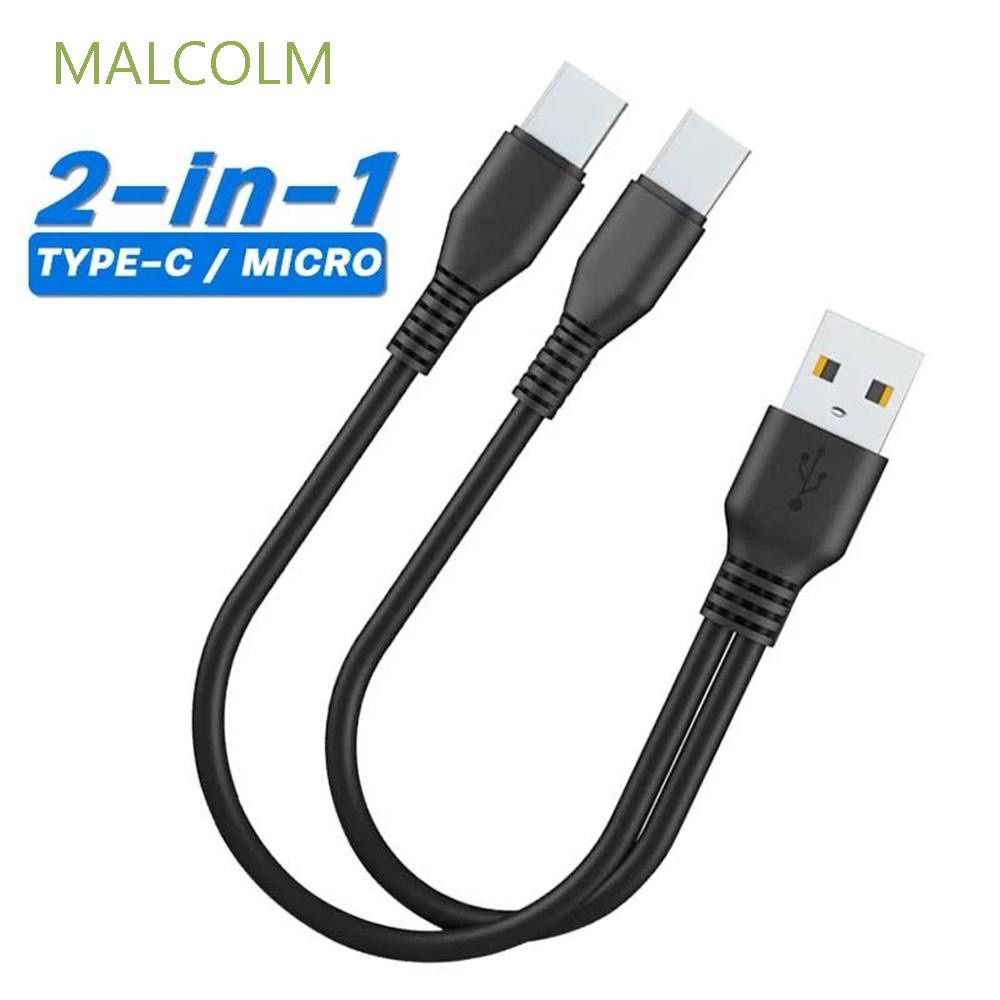 Dây Cáp Sạc Chữ Y Malcolm 0.25m 1m Type C Micro 2 Trong 1 Siêu Bền