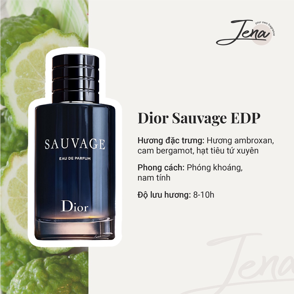 Nước Hoa Nam Sauvage Chai 10ml - Nam Tính, Quyến Rũ