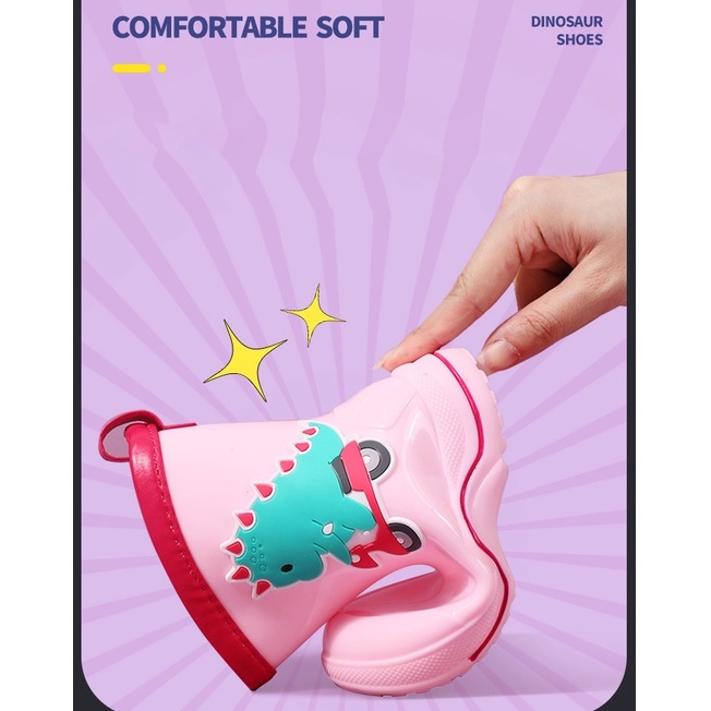 Giày bốt đi mua Amila giữ ấm bằng PVC đáng yêu cho trẻ em