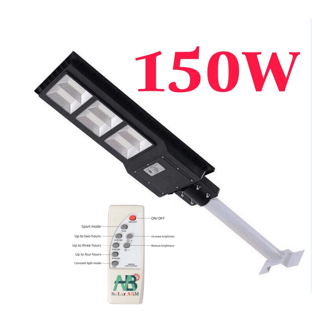 150W ĐÈN ĐƯỜNG NĂNG LƯỢNG MẶT TRỜI , TẤM PIN LIỀN THỂ